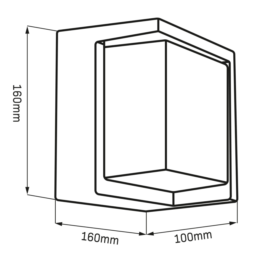 LED-Outdoor-Wandleuchte ESSEN LED/12W/230V IP44 schwarz