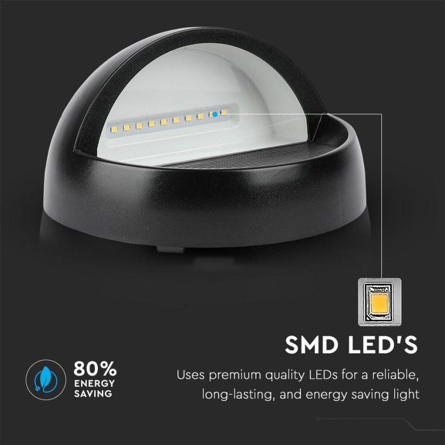 LED-Outdoor-Wandleuchte LED/3W/230V 4000K IP65 schwarz