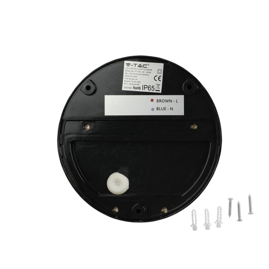 LED-Outdoor-Wandleuchte LED/3W/230V 4000K IP65 schwarz