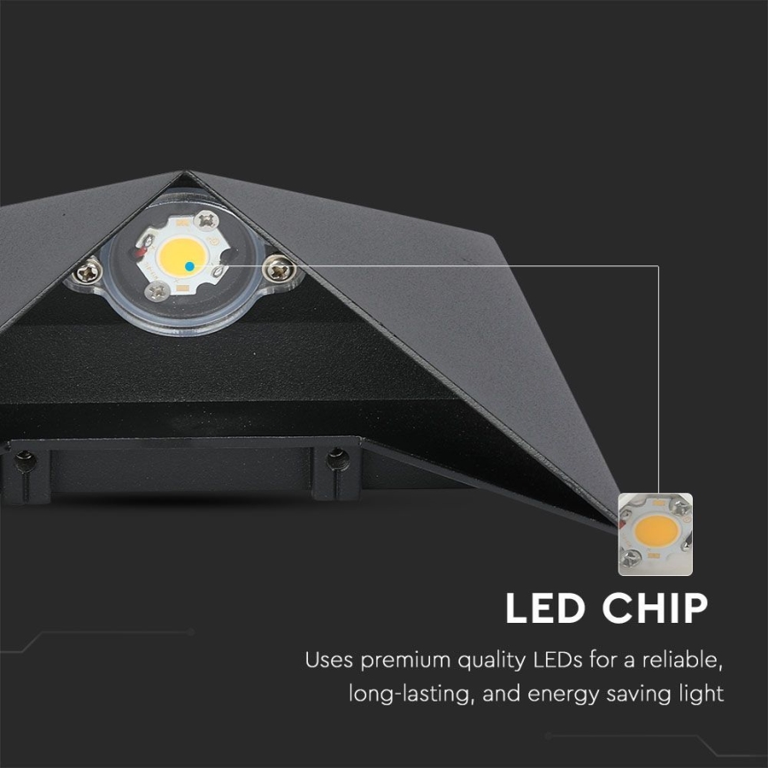 LED-Outdoor-Wandleuchte LED/5W/230V 3000K IP65 schwarz