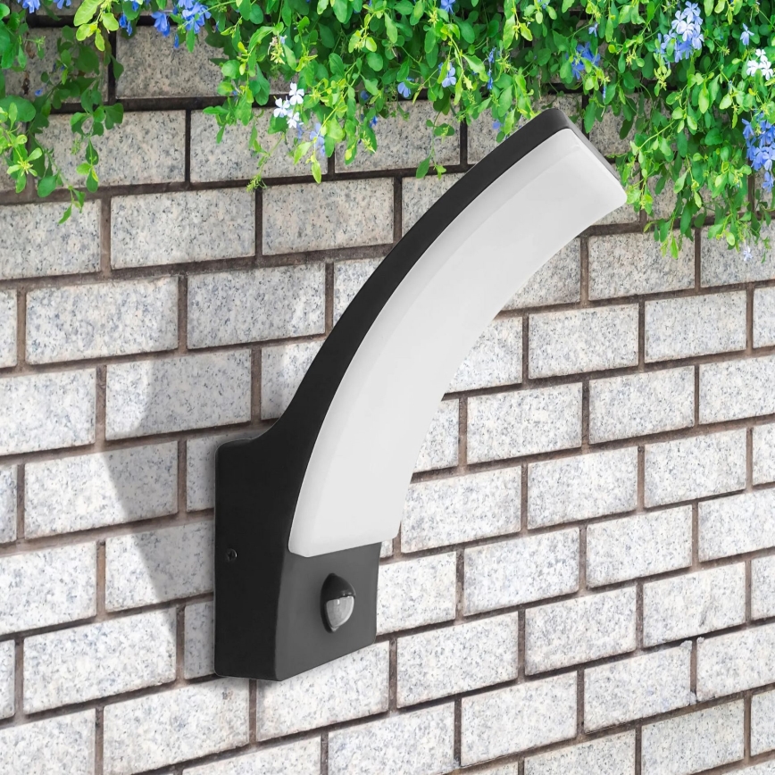 LED-Outdoor-Wandleuchte mit Sensor AMY LED/12W/230V IP44 schwarz