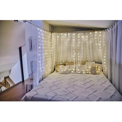 LED Outdoor Weihnachtskette 240xLED/8 Funktionen 6,7 m IP44 warmweiß