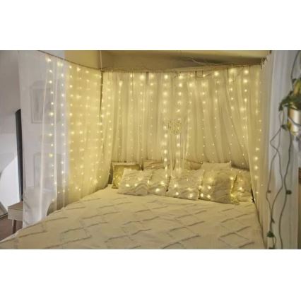 LED Outdoor Weihnachtskette 240xLED/8 Funktionen 6,7 m IP44 warmweiß