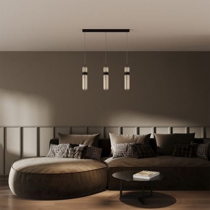 LED-Pendelleuchte AMBIENTE mit Seilaufhängung 3xLED/6W/230V 3000/4000/6000K hochglänzender Chrom