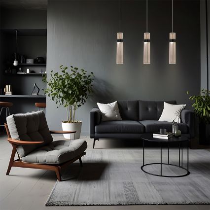 LED-Pendelleuchte AMBIENTE mit Seilaufhängung 3xLED/6W/230V 3000/4000/6000K hochglänzender Chrom