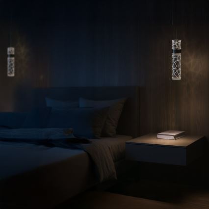 LED-Pendelleuchte an Drahtseil LAGOS LED/8W/230V, goldfarben