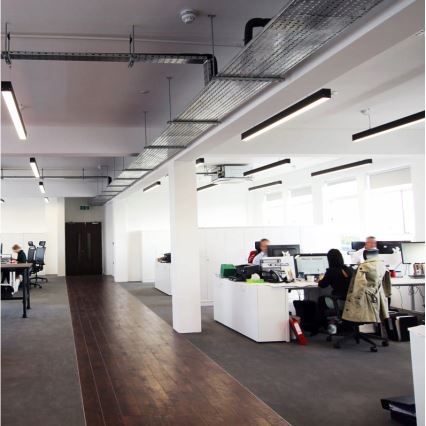 LED-Pendelleuchte an Drahtseil LED/44W/230V 6000K 120 cm schwarz