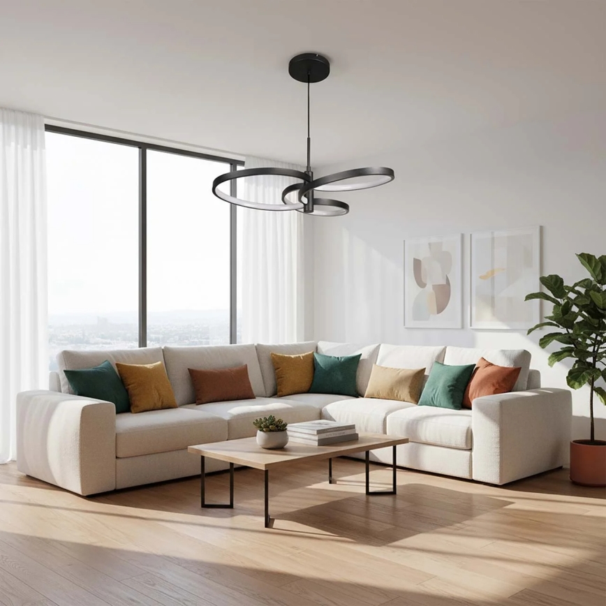 LED-Pendelleuchte an Drahtseil RIBBON LED/25W/230V 4000K schwarz