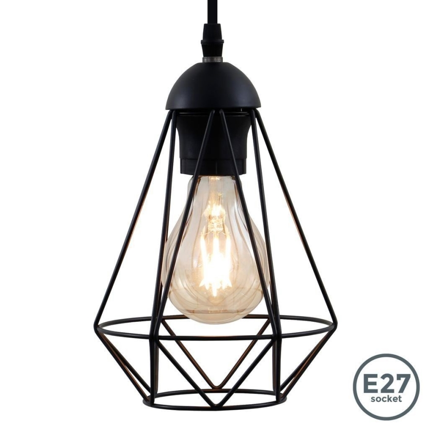 LED-Pendelleuchte an Kabel 1xE27/6,5W/230V 2500K schwarz