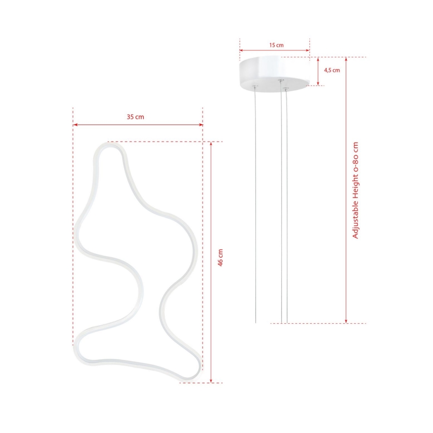 LED-Pendelleuchte an Kabel ARTISAN LED/36W/230V 6500K weiß