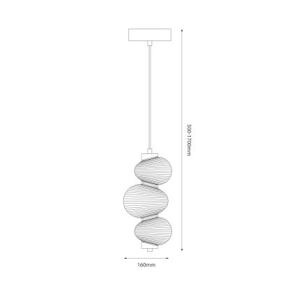 LED-Pendelleuchte an Kabel BOLLA LED/12W/230V Ø 16 cm gold/rauchbeige