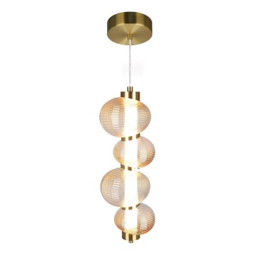 LED-Pendelleuchte an Kabel BOLLA LED/17W/230V Ø 16 cm gold/rauchbeige