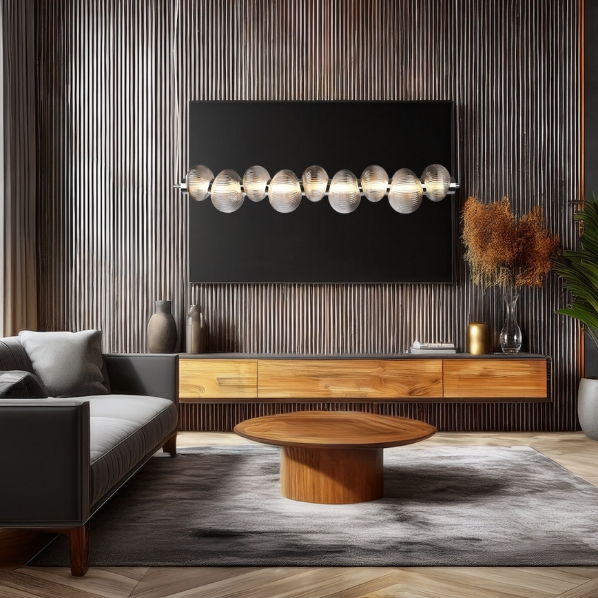 LED-Pendelleuchte an Kabel BOLLA LED/32W/230V glänzender Chrom/rauchgrau