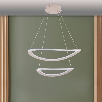 LED-Pendelleuchte an Kabel CASHMERE LED/75W/230V Ø 59,5 weiß