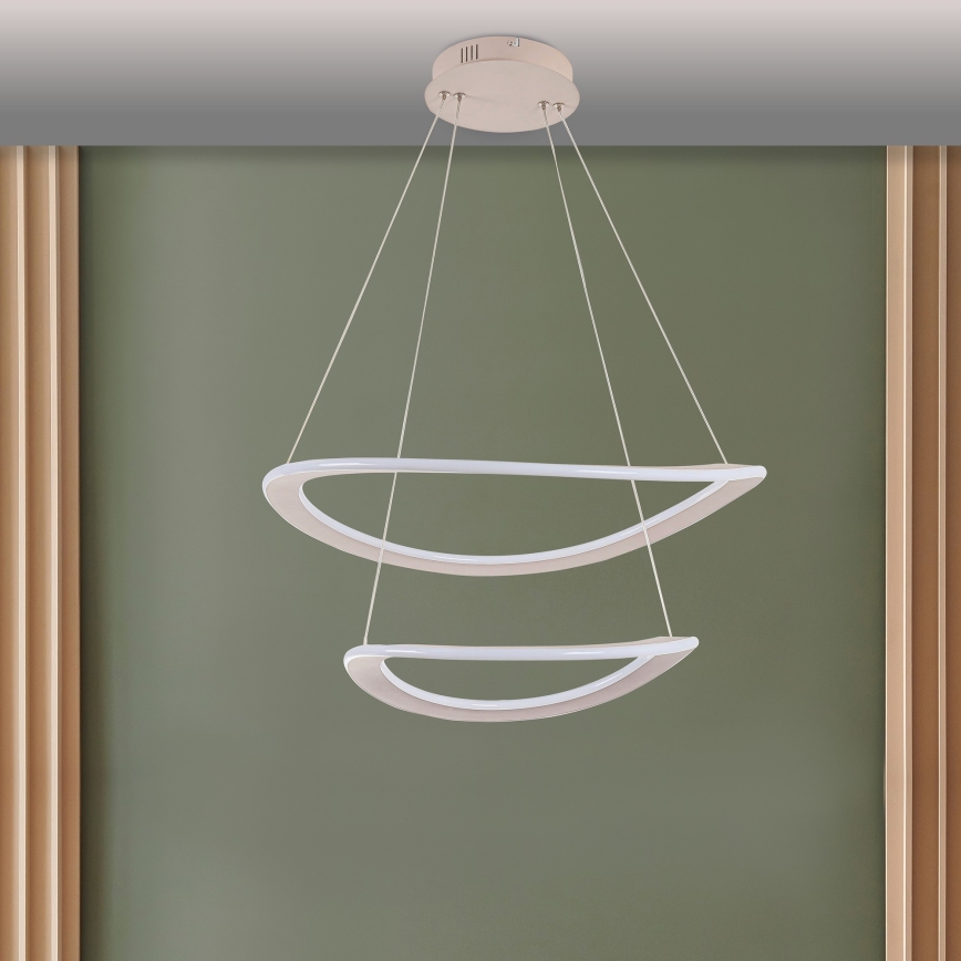 LED-Pendelleuchte an Kabel CASHMERE LED/75W/230V Ø 59,5 weiß