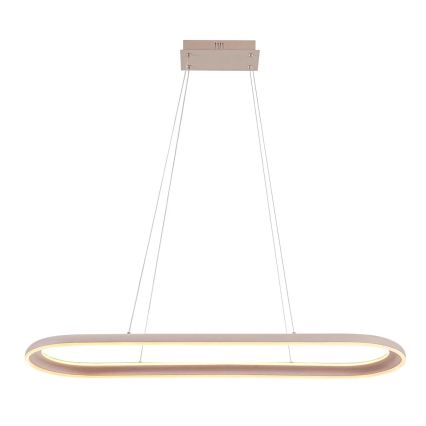 LED-Pendelleuchte an Kabel CASHMERE LED/80W/230V 30x100 cm weiß