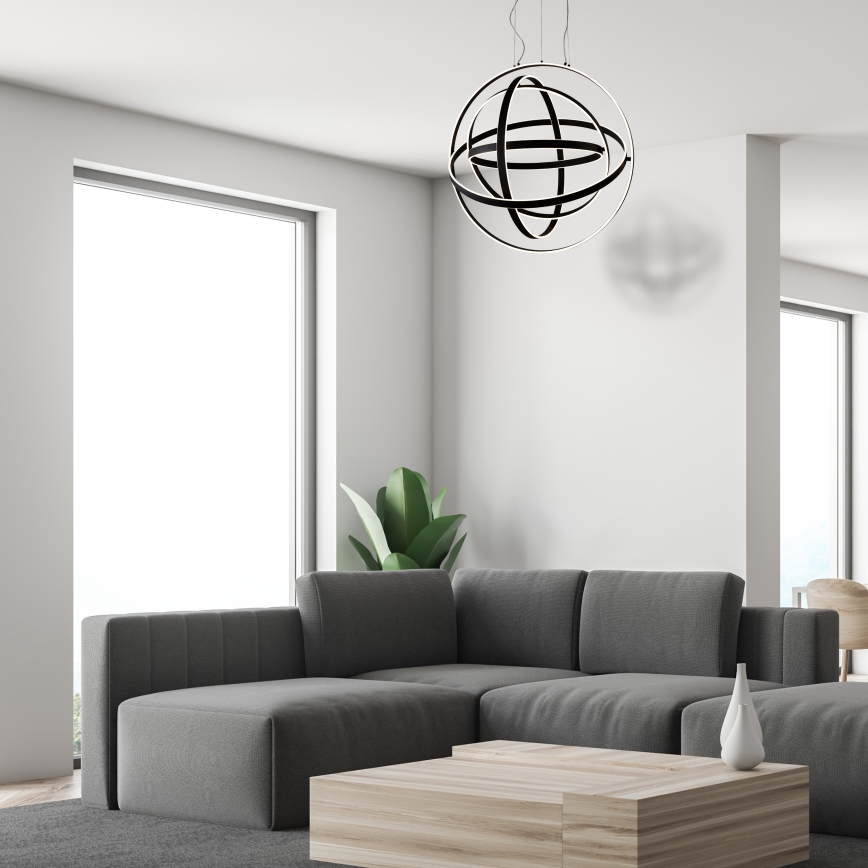 LED-Pendelleuchte an Kabel COPERNICUS LED/260W/230V schwarz