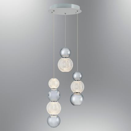 LED-Pendelleuchte an Kabel CREMONA LED/17W/230V 3000K matt-chrom