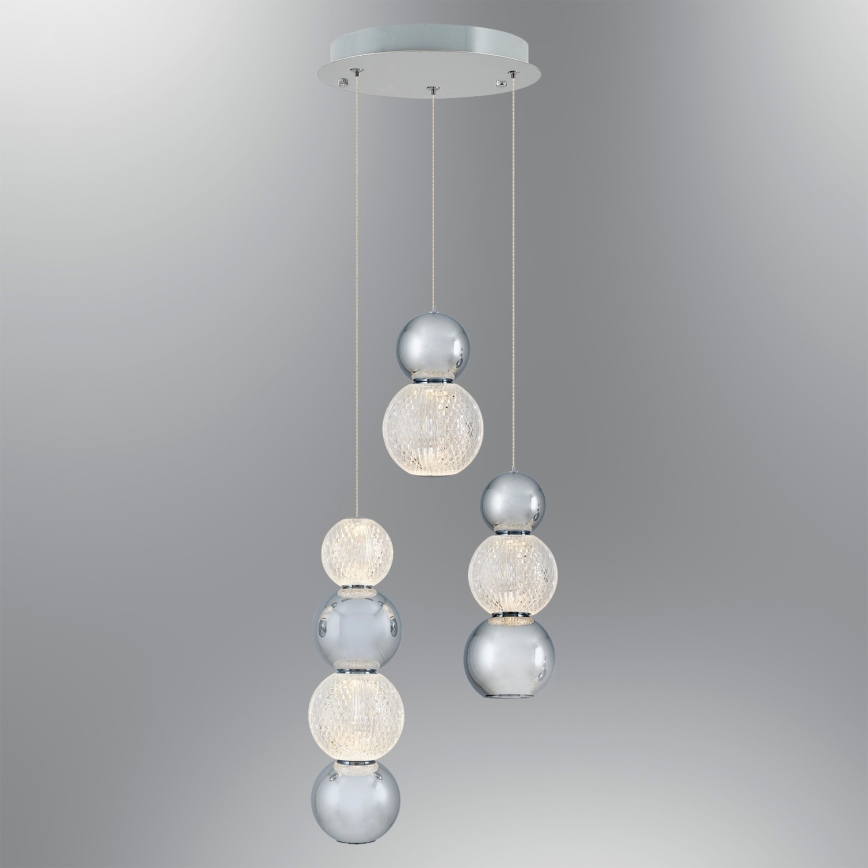 LED-Pendelleuchte an Kabel CREMONA LED/17W/230V 3000K matt-chrom