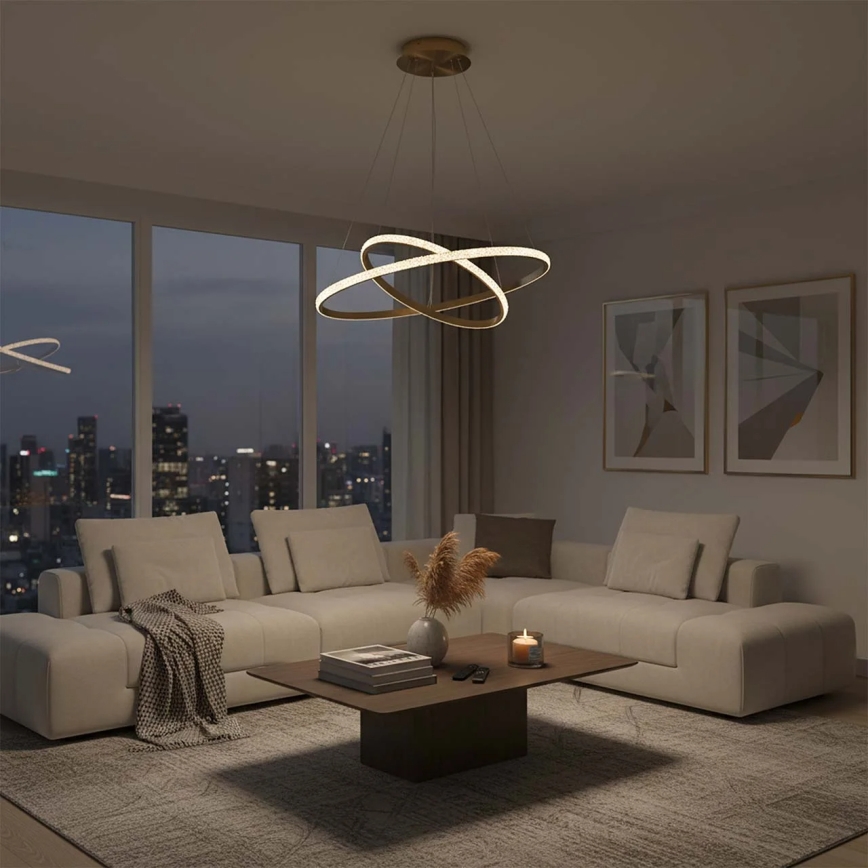 LED-Pendelleuchte an Kabel DIANA LED/44W/230V 4000K Ø 59 cm goldfarben