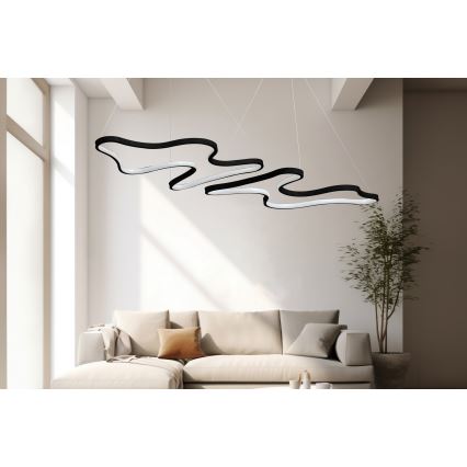 LED-Pendelleuchte an Kabel DUPLE ARTISAN LED/80W/230V 6500K schwarz