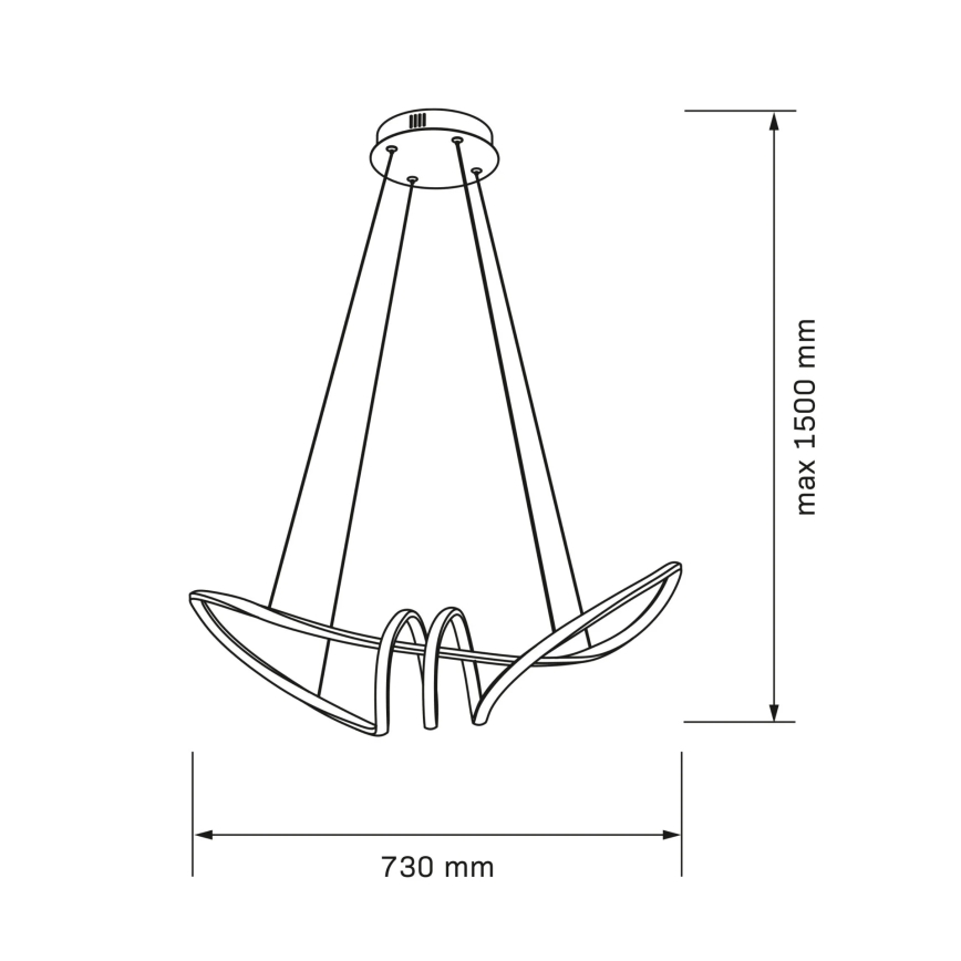 LED-Pendelleuchte an Kabel FLAVIA LED/44W/230V schwarz
