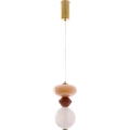 LED-Pendelleuchte an Kabel FLORES LED/10W/230V gold/orange/braun