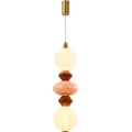 LED-Pendelleuchte an Kabel FLORES LED/15W/230V gold/orange/braun