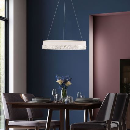 LED-Pendelleuchte an Kabel FROZI LED/32W/230V Ø 50 cm weiß