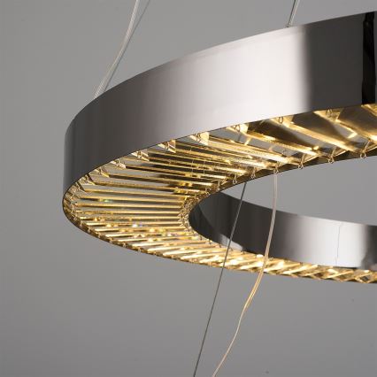 LED-Pendelleuchte an Kabel JESI LED/140W/230V 3000K Ø 100 cm silber