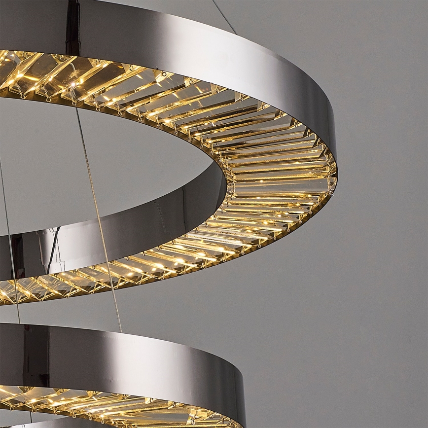 LED-Pendelleuchte an Kabel JESI LED/140W/230V 3000K Ø 100 cm silber