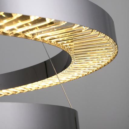 LED-Pendelleuchte an Kabel JESI LED/140W/230V 3000K Ø 100 cm silber