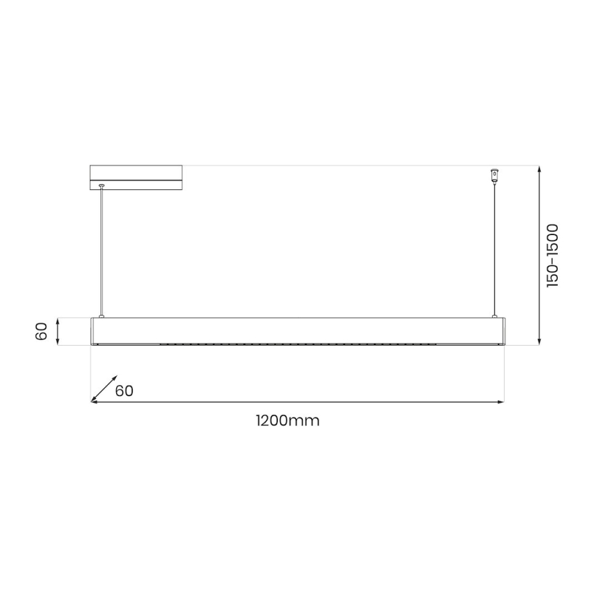 LED-Pendelleuchte an Kabel LINEA LED/36W/230V 3000/4000/5700K CRI 90 schwarz