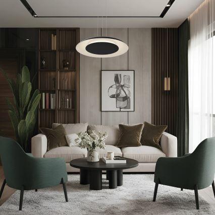 LED-Pendelleuchte an Kabel PIATTINO LED/30W/230V 2700/3200/4000K Ø 40 cm schwarz