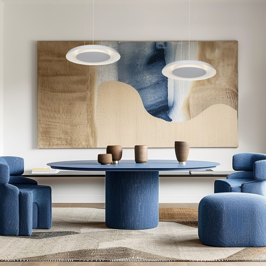 LED-Pendelleuchte an Kabel PIATTINO LED/30W/230V 2700/3200/4000K Ø 40 cm weiß