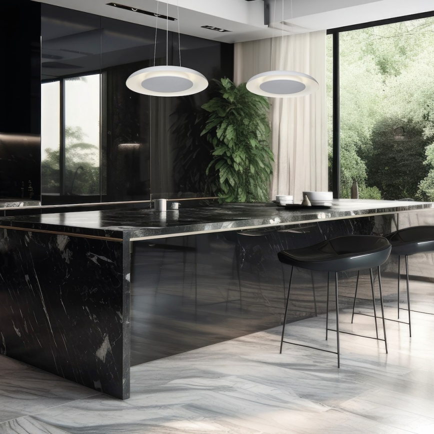 LED-Pendelleuchte an Kabel PIATTINO LED/30W/230V 2700/3200/4000K Ø 40 cm weiß