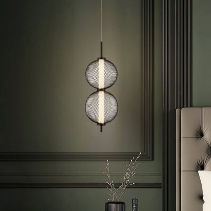 LED-Pendelleuchte an Kabel PUMA LED/10W/230V Ø 14 cm schwarz