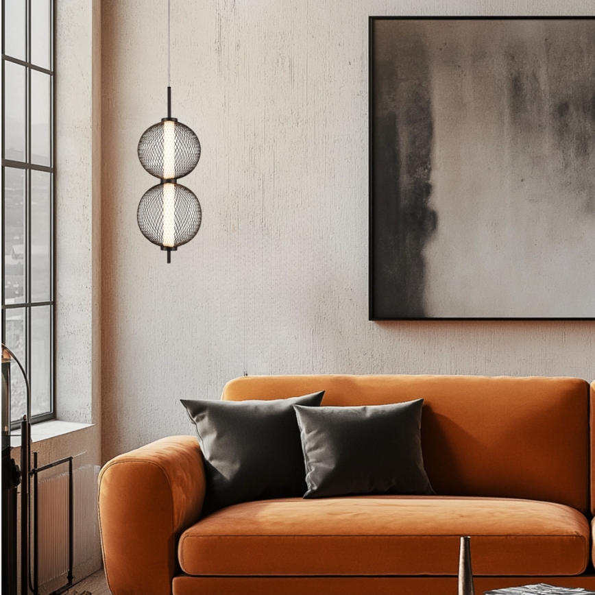 LED-Pendelleuchte an Kabel PUMA LED/10W/230V Ø 14 cm schwarz