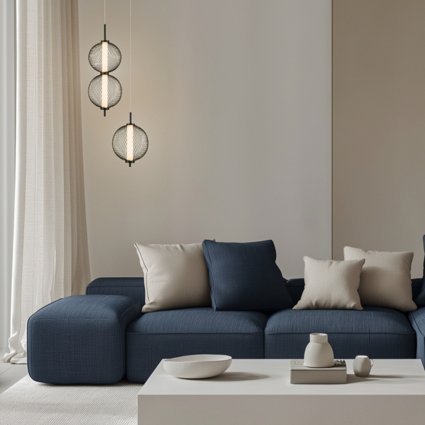 LED-Pendelleuchte an Kabel PUMA LED/10W/230V Ø 14 cm schwarz