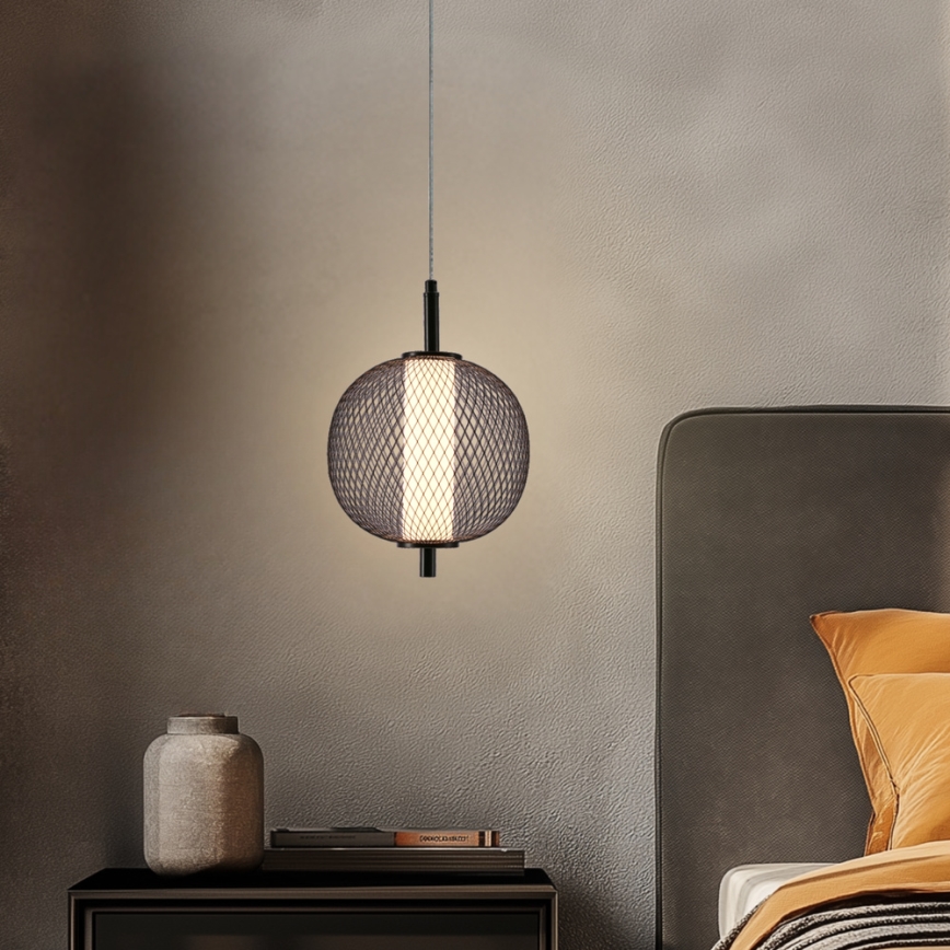 LED-Pendelleuchte an Kabel PUMA LED/10W/230V Ø 20 cm schwarz