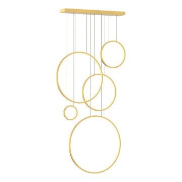 LED-Pendelleuchte an Kabel SATURNO LED/100W/230V goldfarben