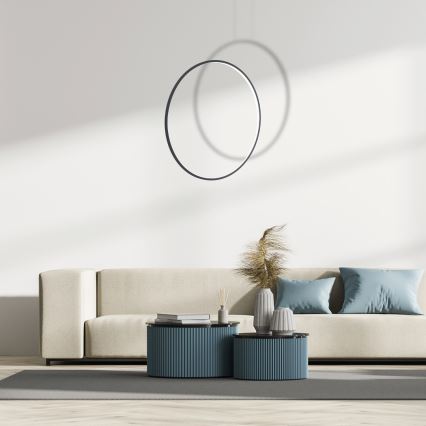 LED-Pendelleuchte an Kabel SATURNO LED/46W/230V Ø 80 cm IP44 schwarz