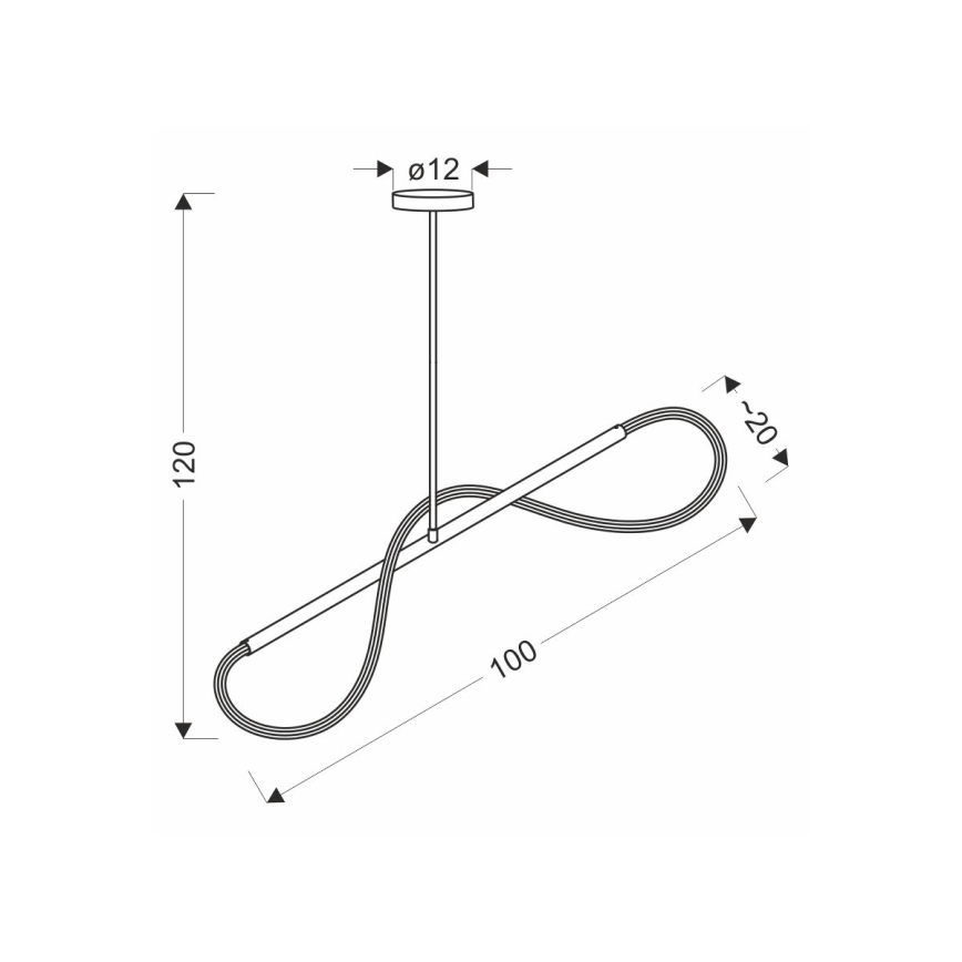 LED-Pendelleuchte an Kabel SUPREME LED/22W/230V 100 cm gold