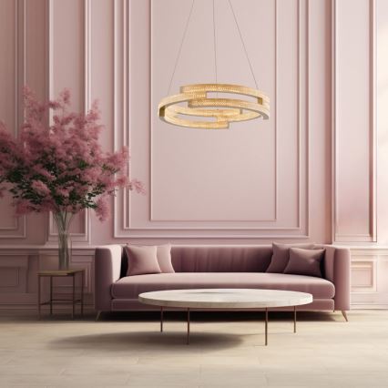 LED-Pendelleuchte an Kabel TARJA LED/36W/230V 3000/4000/6000K Ø 60 cm goldfarben