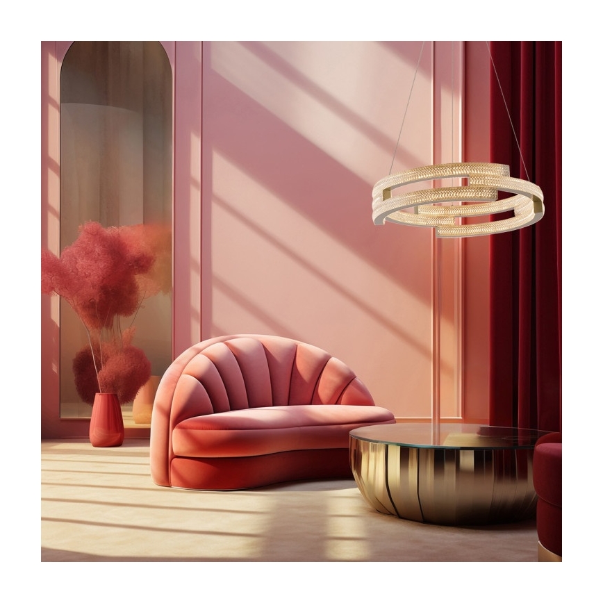 LED-Pendelleuchte an Kabel TARJA LED/36W/230V 3000/4000/6000K Ø 60 cm goldfarben