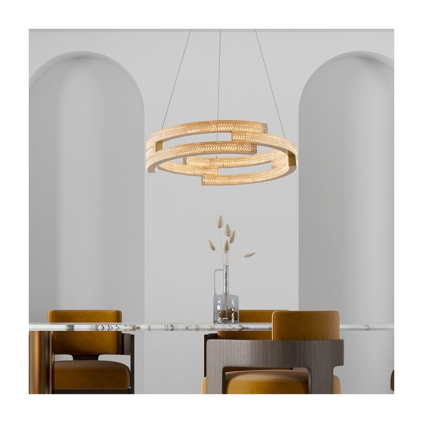 LED-Pendelleuchte an Kabel TARJA LED/36W/230V 3000/4000/6000K Ø 60 cm goldfarben