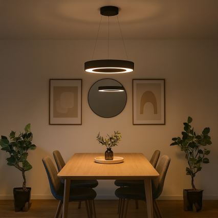 LED-Pendelleuchte an Kabel UNION LED/40W/230V 3000/4000/6500K Ø 40 cm schwarz