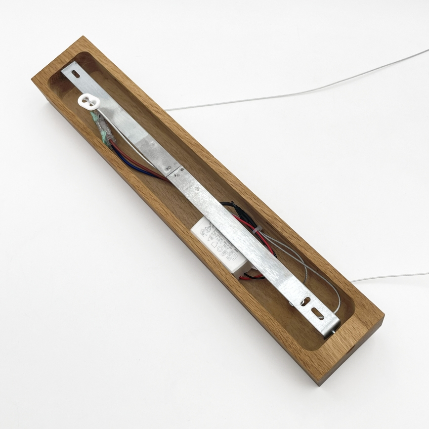 LED-Pendelleuchte an Kabel VERDE, 18 W, 230 V, 3000 K, 76 cm, Eiche