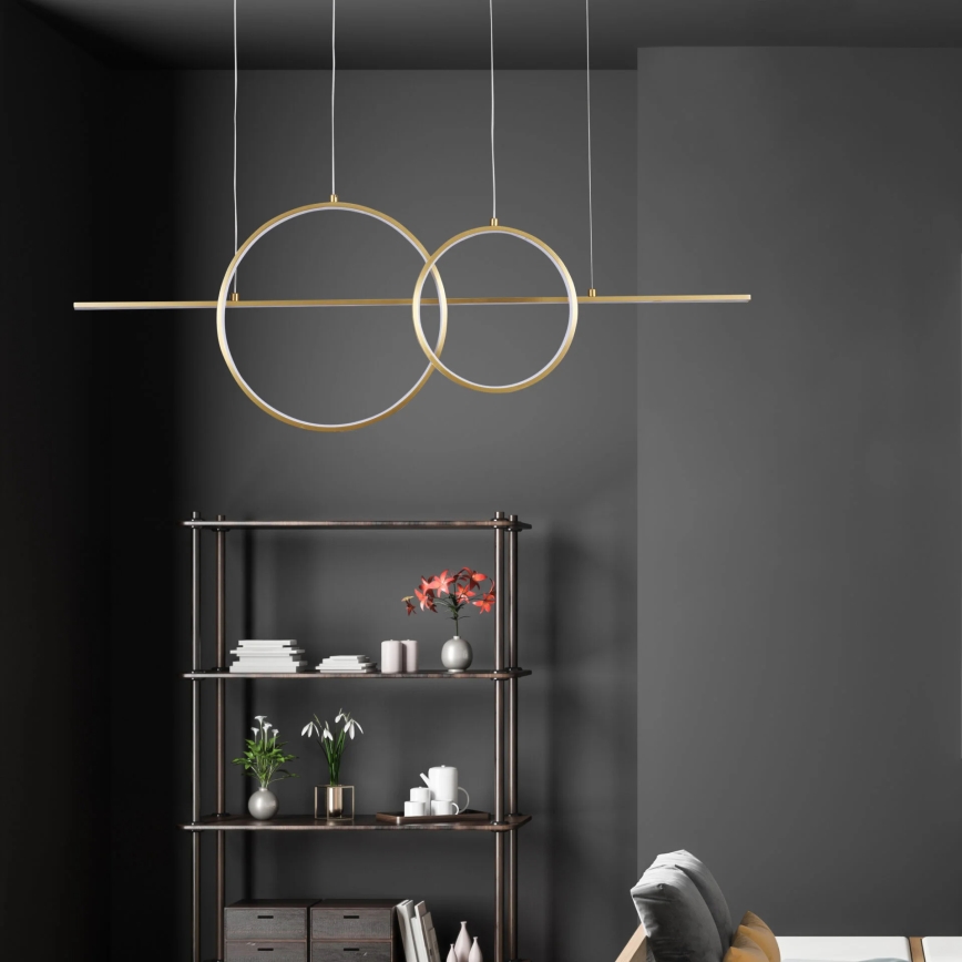 LED-Pendelleuchte an Kabeln LAURA LED/42W/230V, goldfarben