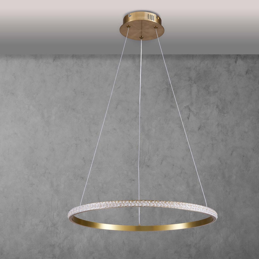 LED-Pendelleuchte an Seil DIANA LED/25W/230V 4000K Ø 50 cm goldfarben